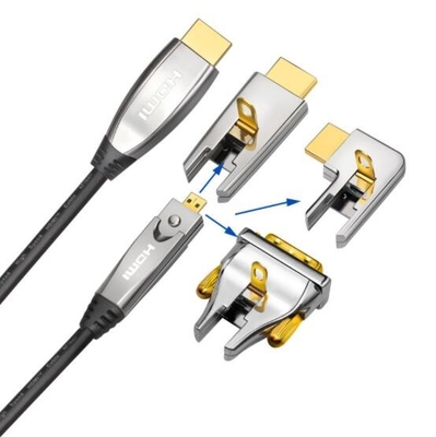 Type A Male To Type D Male HDMI AOC Cable High Performance OEM Logo