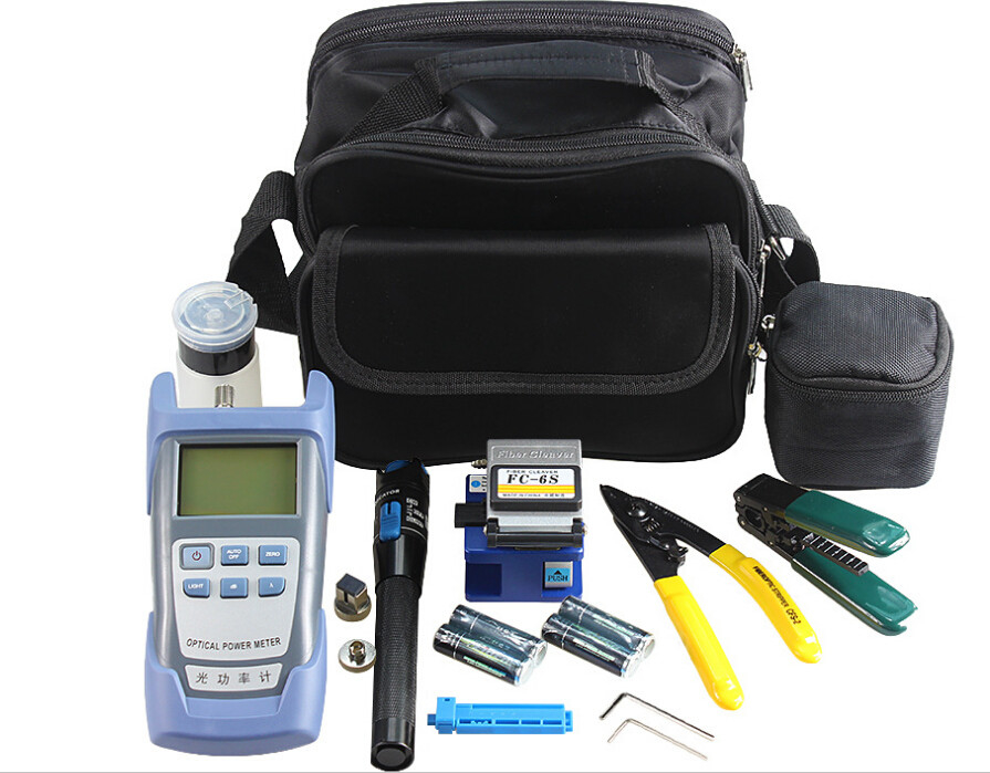 FTTH Fiber Optic Tool Kit , Fiber Testing Tools With OPM VFL And Fiber