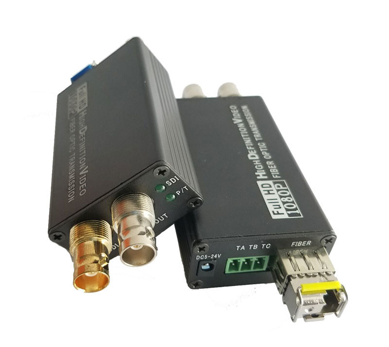 Mini 3G / HD SDI To Fiber Media Converter With Tally Function Size