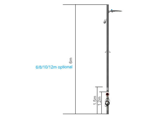 IEC City Smart Power Application / Smart Light Pole For Streeting Light