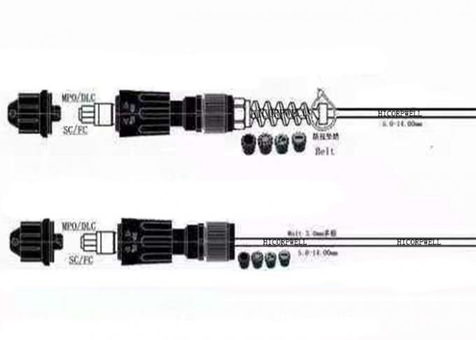 Waterproof Mini SC Optitap Single Mode Fiber Patch Cables Customized ...