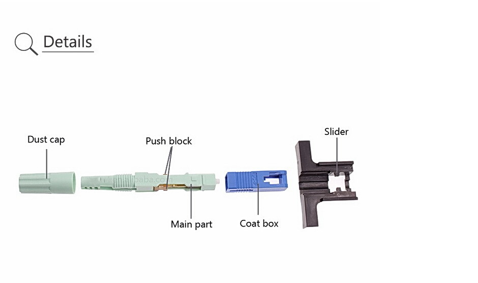 High Success Rate FTTH SC UPC Fast Connector 0.2 DB Insert Loss Easy ...