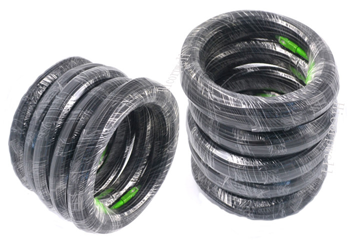 FTTH SC APC UPC Glass Fiber Optic Cable , Fiber Optic Drop Cable For ...