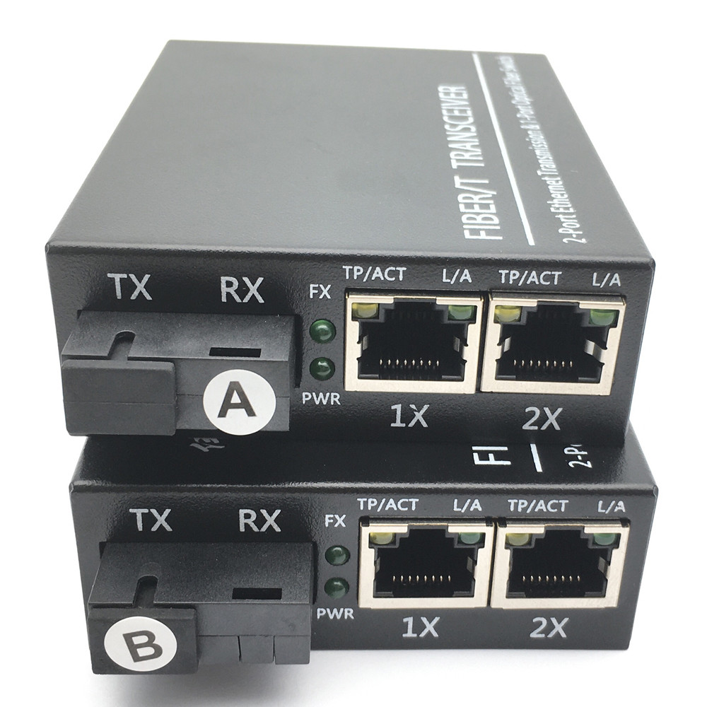 Fiber Optic Transceiver Media Converter 10/100/1000BaseTX and 1000BaseSX 100 Base Fast