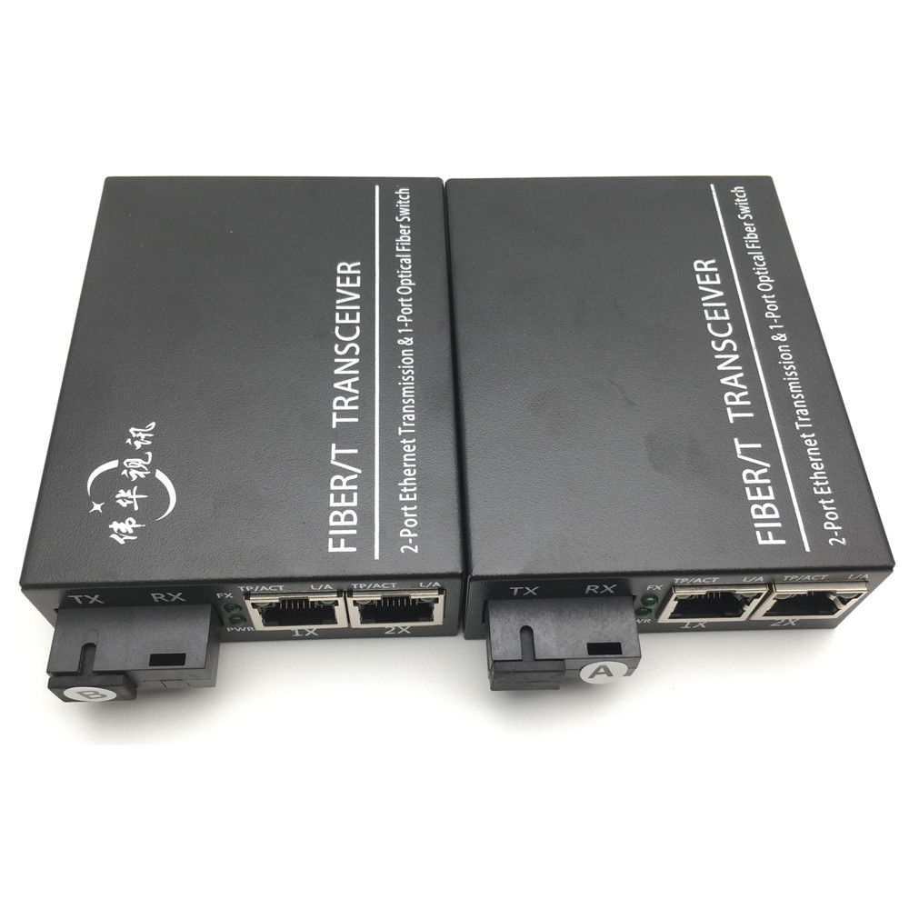Fiber Optic Transceiver Media Converter 10/100/1000BaseTX and 1000BaseSX 100 Base Fast