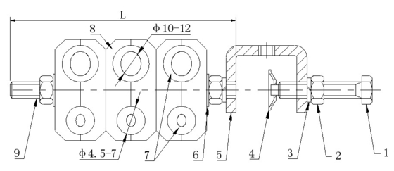 Combined Hole Cable Clamp RRU Fiber Optic Cable DC Power Cable