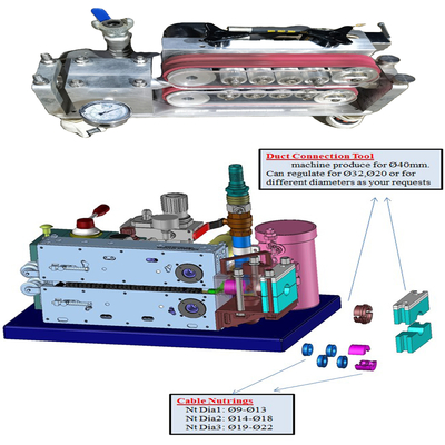 Shenzhen Kit Fiber Cable Blowing Machine To fit fiber optic cables 32mm, 40mm and 50mm into Ducts by Air