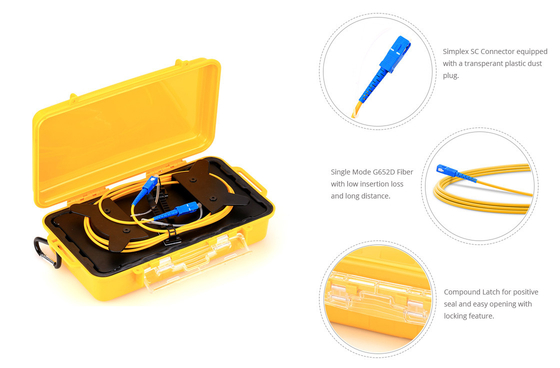 Customized Single Mode   SC  FC ST LC APC UPC  Fiber Optic OTDR Launch Cable Box