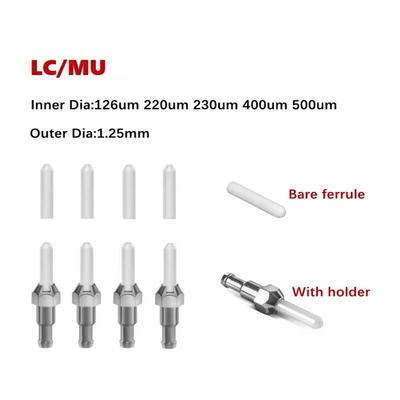 200um 300um 400um 600 um FC Zirconia Ceramic Ferrule  Optical Fiber Devices for Connector Customization