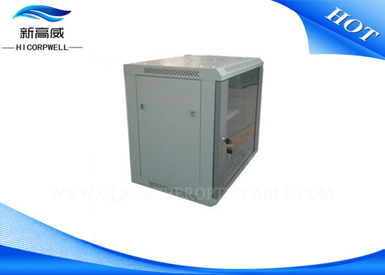 Vertical Server Cabinet Fiber Optic Termination Box , 6U 9U 12U Fiber Optic Patch Box