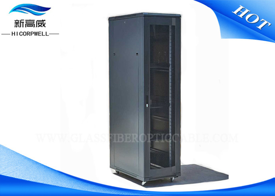 FTTH  42U Stand Cabinet Fiber Optic Patch Box , Network Fiber Optic Cable Patch Panel