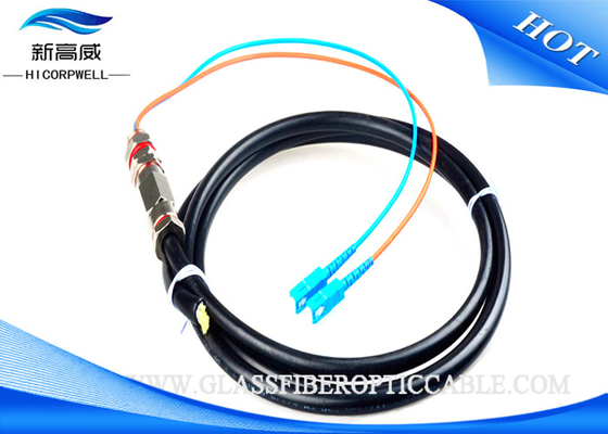 Armored Fiber Optic Pigtail Outdoor Waterproof 2 Core 6 Core SC PC Black Paintcoat