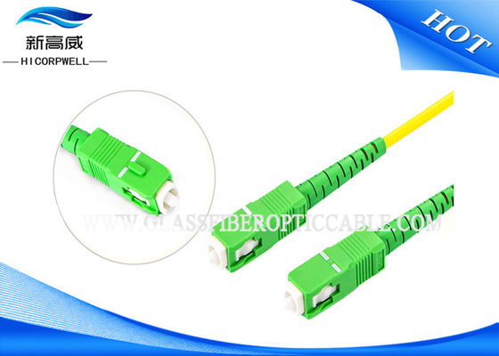 FTTH Fiber Optic Cable Patch Cord , SC APC  SM 1m 3m 5m Patch Cord Fiber Optic