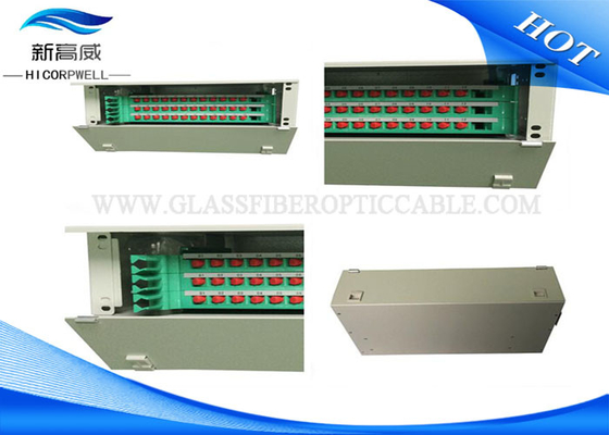 19 Inch Cabinet Fiber Optic Patch Box , Rack Mount 36 Ports Optical Distribution Frame