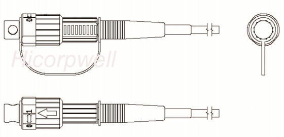 IP 67 Fiber Optic Patch Cables SM Male Female Connectors Mini SC Connector