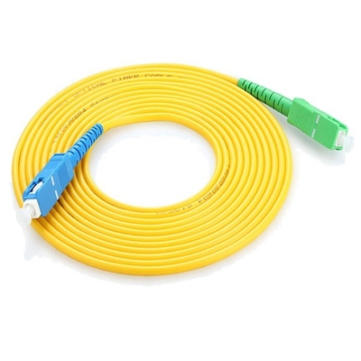 FTTH Fiber Optic Cable Patch Cord , SC APC  SM 1m 3m 5m Patch Cord Fiber Optic