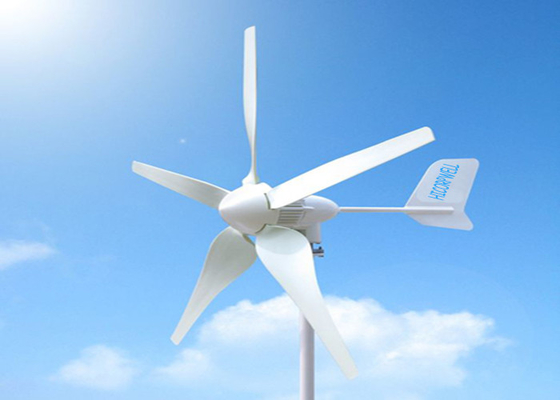 1KW Wind Power Grid - Tie System , 5 Blades HAWT Wind Hybrid Power System