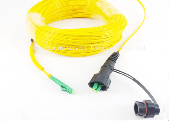 2 Core LC Armour Tactical Cable , IP67 Plugs OS1 Fiber Optic Patch Cord