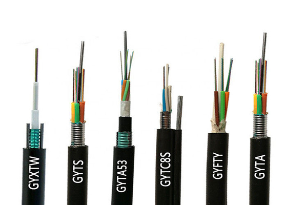 Up To 288 Fibers Glass Fiber Optic Cable for Single-mode Fiber Type in Outdoor Video Applications
