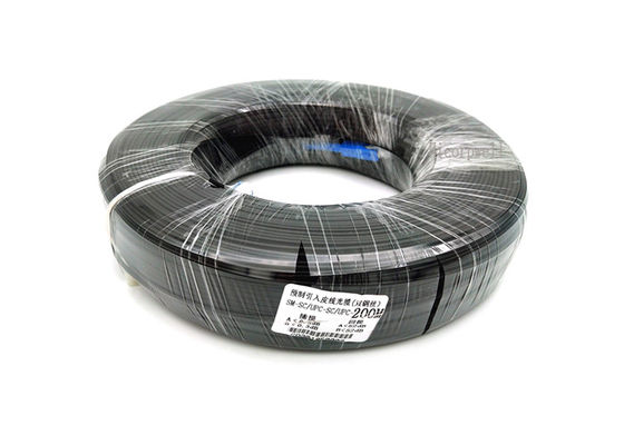 6.5-6.8mm Outer Dia Glass Fiber Optic Cable Black Color Single Multi Mode for Versatile Industrial Applications