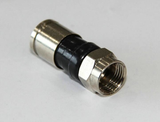 Waterproof BNC Male Compression Connector For RG59 Cable Gold / CCTV Connector