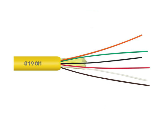 Orange Glass Fiber Optic Cable GJFJV 12 / 24 Core Multi Mode 2KM To 4KM Per Reel