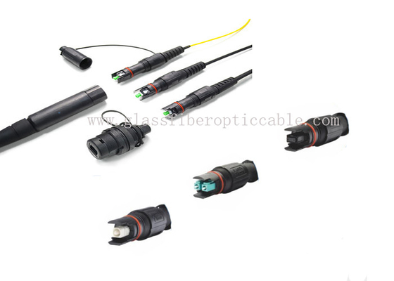 5G Telecom Station Waterproof Outdoor Optical Fiber Cables H type and C Type IP Connectors