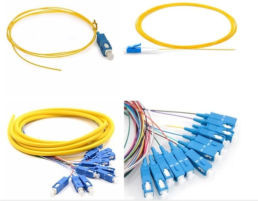 LC UPC G652 G657 Fiber Optical Pigtail , OM1 OM2 OM3 SC Fiber Optic Patch Cord