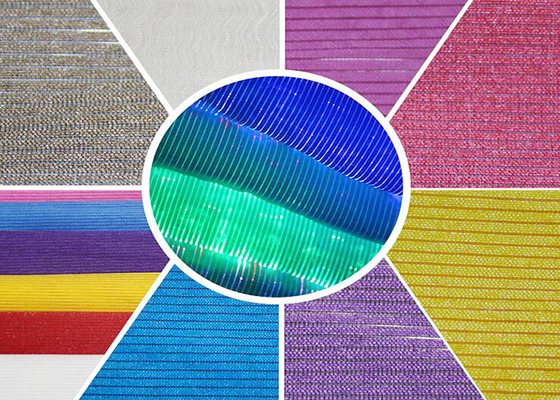 RGB Striped Fiber Optic Fabric For Accessories And Luminous Clothing
