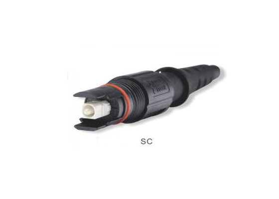 Mini SC Waterproof Connector / IP Protected Fiber Opticial Connectors For 5.0 Round Cable
