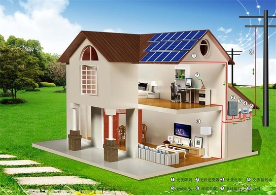 10KＷ Home Solar Power Smart Power Application Roof Mounting System Residential