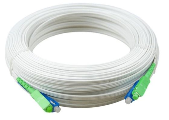SC UPC APC Fiber Optic Drop Cable with LSZH PVC Material and 10m 30m 50m 100m Length Options for FTTH Applications