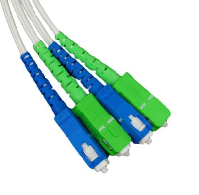 SC UPC APC Fiber Optic Drop Cable with LSZH PVC Material and 10m 30m 50m 100m Length Options for FTTH Applications
