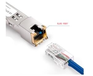 SFP-GE-T-RJ45 SFP+ CAT6 CAT6A 10G Ethernet Fiber Optic Transceiver