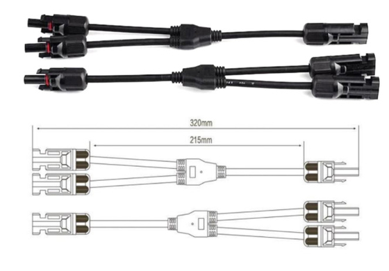 Solar Connectors Solar Branch Y Branch for Solar Power System Home Residential Power