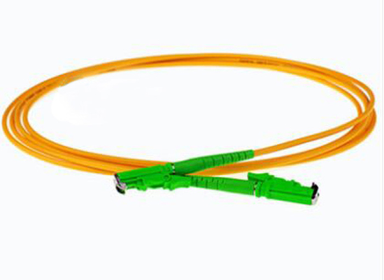Yellow 3.0mm Fiber Optic Cables Singlemode Multimode E2000 SC APC UPC Connector