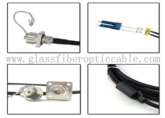 2 Core ODC Socket Plug to LC TPU Connector for Fiber Optic Patch Cables in BBU RRU Base Station