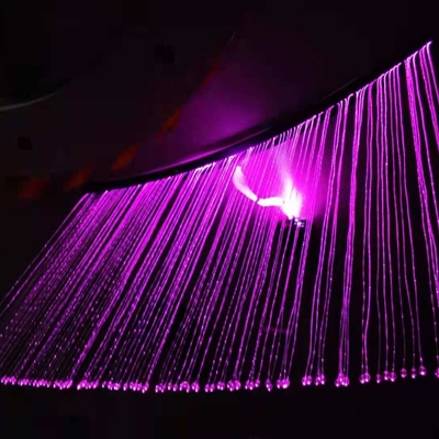 Outdoor Plastic Optical Fiber Curtain Lighting PMMA Optic Fiber Waterfall Curtains Lights