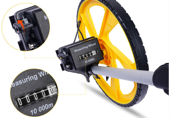 12 Inch Road Distance Digital Display Measuring Wheel With Aluminum Foldable Handle