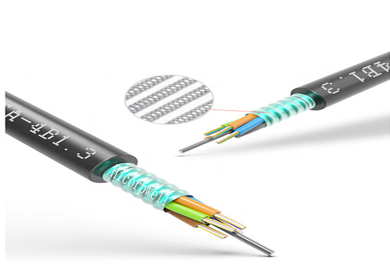 Outdoor Direct Buried Fiber Optic Cable With 12 32 Core GYTA Glass Fiber Optic Cable