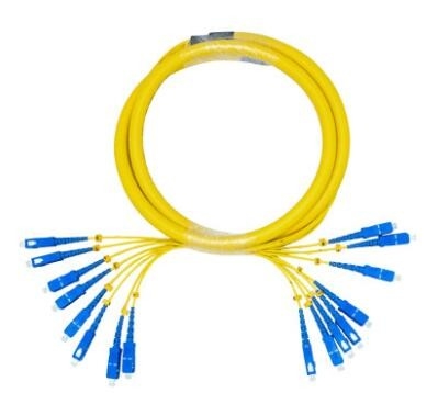 LC SC FC ST 2.0mm Singlemode Optical Fiber  Single Mode Patch Cord 24 C Branch Cable