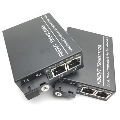 IEC 60794 Fiber Optic Transceiver 20KM 1SC 2 RJ45 850nm 1310nm 1550nm Ethernet