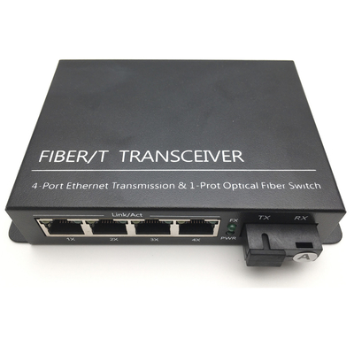 SC 2 RJ45 Fiber Optic Transceiver 850nm 1310nm 1550nm Single Mode 10 / 100m