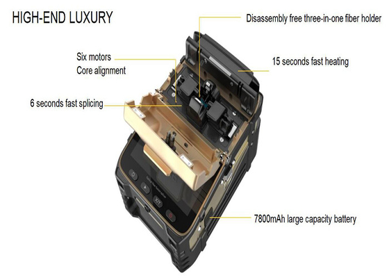 Auto Focus Six Motors Optical Fiber Splicing Machine Optical Fiber Fusion Splicer