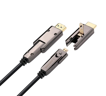 Fiber Cable HDMI Support 3D 4K@60Hz YUV 4:4:4 Full 18Gbps With Micro HDMI And Connectors Up To 300M