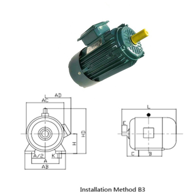 191N.M Carbon Steel Shaft Permanent Magnet Motor Generator 30kw 1500rpm 380vac