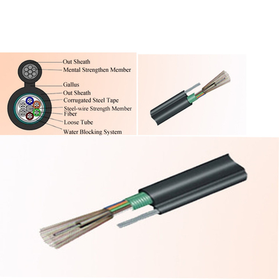 GYTC8S Small Diameter Light Weight Fireproof Aerial Fiber Optics Cable for Outdoor Installation